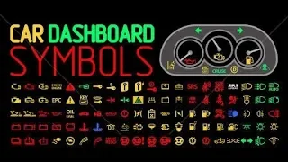 Car Dashboard Warning Lights or Behind Symbols