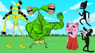 Siren Head Gold x Siren Hulk Battle Piggy And Cartoon Dog - Roblox Piggy Animation - GV Studio