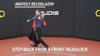 Step Back from a Front Headlock: Wrestling Moves with Anatoly Beloglazov | RUDIS
