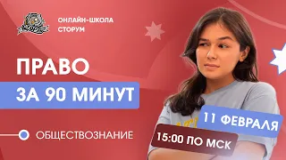 ВЕСЬ БЛОК "'ПРАВО" ЗА 90 МИНУТ | Обществознание ЕГЭ 2024  | Сторум