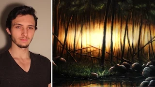 How to paint light coming through a forest full of trees! A speed painting tutorial for beginners