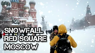 ❄️ MASSIVE SNOWFALL on Red Square, MOSCOW! (December 3, 2023) [4K] Winter Wonderland!