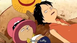 Chopper saved by luffy from drowning #onepiece #luffy