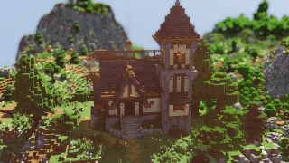 Cozy Medieval House with Tower - Minecraft #timelapse