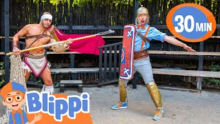 Blippi's Gladiator Dress Up Challenge! Educational Videos for Kids