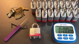 [369] 16 Master Lock #3 Padlocks Picked in 4 Minutes!