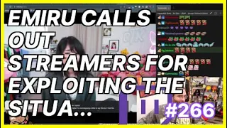 Emiru calls out streamers for exploiting the ... | Twitch Highlights