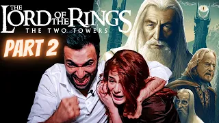 FIRST TIME WATCHING Lord Of The Rings : The Two Towers | MOVIE REACTION (PART 2/2)