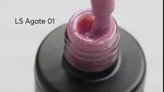 Гель-лак Grattol Luxury Stones AGATE 01 (нежно-розовый с фиолетовым микроблеском), 9 мл