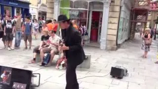 Street musician in Bath