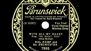 1936 HITS ARCHIVE: With All My Heart - Hal Kemp (Maxine Grey, vocal)
