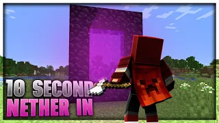 Entering the Nether in 8 seconds