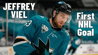 Jeffrey Viel #63 (San Jose Sharks) first NHL goal Dec 28, 2021