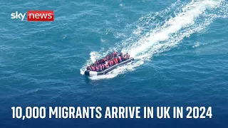 More than 10,000 migrants arrive in UK by crossing channel in small boats this year