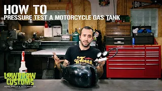 How To Pressure Test A Motorcycle Gas Tank