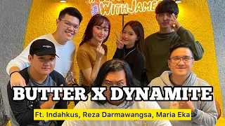 BUTTER X DYNAMITE (KERONCONG) - Indahkus, Reza Darmawangsa, Maria Eka ft. Fivein #LetsJamWithJames