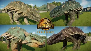 All Ankylosaurus skins (Bumpy skin added) - Jurassic world evolution 2