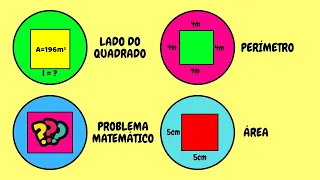 DOMINE OS CONCEITOS DO QUADRADO COM 4 EXERCÍCIOS RESOLVIDOS | Figura geométrica plana