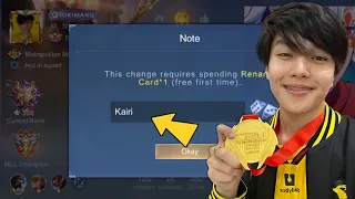 I CHANGED MY IGN TO KAIRI in FINAL MCL and this is happened...