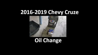 2016-2019 Cruze (2nd Gen) 1.4 LE2 Oil Change