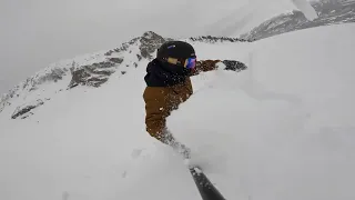 Fun Powder Day Snowboarding Big Sky Resort