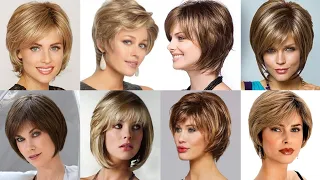 Amazing new short haircut look with in 40 to 60 middle age for professional women|pixie curtain bang