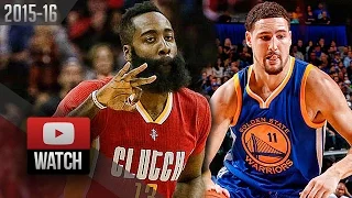 Klay Thompson vs James Harden EPIC DUEL Highlights (2015.12.31) Rockets vs Warriors - 68 Pts Total!