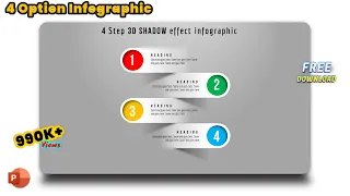 41.PowerPoint Presentation Skills - Unique 3D shadow effect Infographic