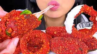 ASMR Hot Cheetos Onion Rings and Mozzarella Jalapeño Poppers (Eating Sounds) No Talking Eating Show