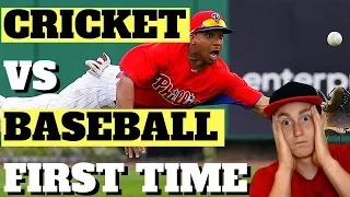 AMERICAN REACTS TO CRICKET vs BASEBALL CATCHES (power vs skill....)