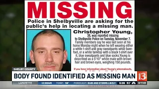 Body found Sunday is that of missing Shelbyville man