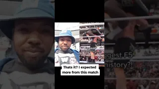 REACTION to Brock Lesnar F5 Omos at Wrestlemania 39 #tiktok #shorts #wwe