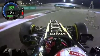 F1 2013 Romain Grosjean Abu Dhabi on board lap Lotus Renault E21