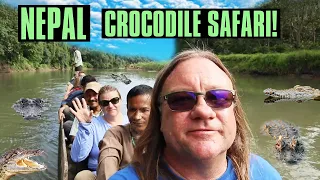 Nepal Dugout Canoe Safari! | Crocodiles, Tigers, Elephants in Chitwan National Park