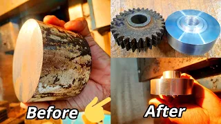 DIY: how to make a gear blanks on the metal lathe step by step