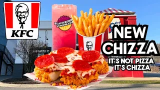 KFC's NEW CHIZZA (Chicken Pizza) Review & Blackberry Lemonade Returns