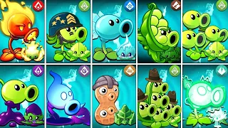 PvZ 2 Team Plant Vs Team Zombie - Every PEASHOOTER Max Level Vs Far Future Gargantuar Zombie