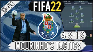 Recreate Jose Mourinho's 4-3-1-2 Porto Tactics in FIFA 22 (03/04) | Custom Tactics Explained