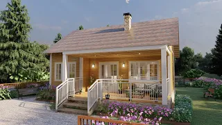 Small House Design 6 x 9 meters ( 600 Sqft ) 2 Bedrooms - Free Floor Plan