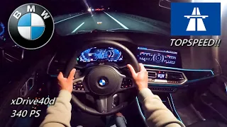 2022 BMW X5 xDrive40d 340 PS NIGHT POV DRIVE TOPSPEED FRANKFURT AIRPORT (60 FPS)