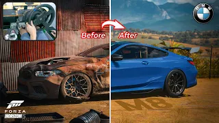 Rebuilding a BMW M8 Coupe | Thrustmaster T300RS+TH8A - Forza Horizon 5 Gameplay