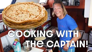 How to cook crepes on a boat