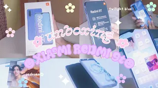 unboxing xiaomi redmi 9t📱✨ new phone + case✿