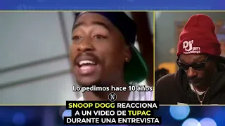 Snoop Dogg reacciona a un video de Tupac durante una entrevista