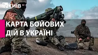 Карта бойових дій в Україні станом на 13 травня