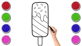 Icecream 🍦 Easy Drawing, Panting & Colouring for Kids and Toddlers