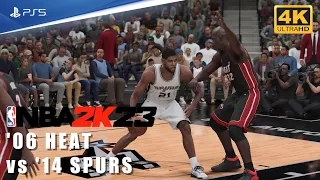 NBA 2K23 [PS5 4K] '06 Heat vs '14 Spurs - Shaquille O'Neil vs Tim Duncan