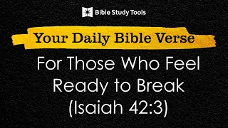 For Those Who Feel Ready to Break (Isaiah 42:3)