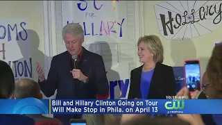 Bill And Hillary Clinton Tour Making A Stop In Philadelphia