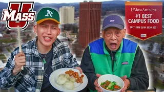 Chinese Grandpa Tries College Dining Hall Chinese Food from the BEST Dining Hall in the WORLD!